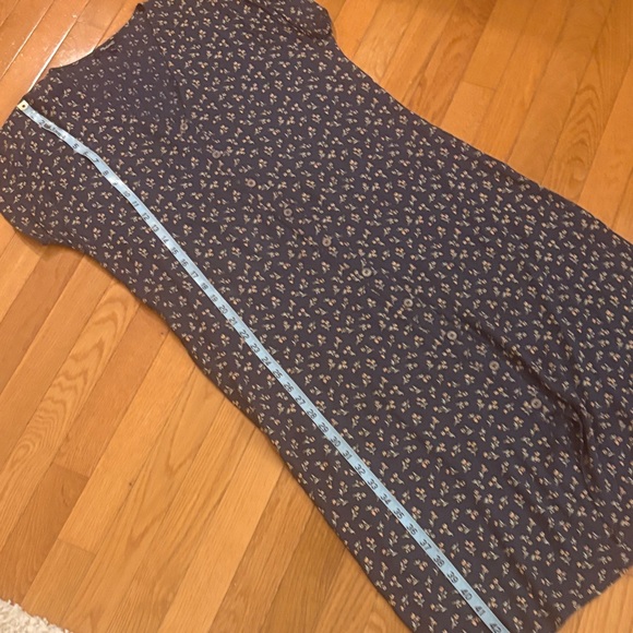 Madewell Navy Floral Button-Front Midi Dress - Picture 8 of 8